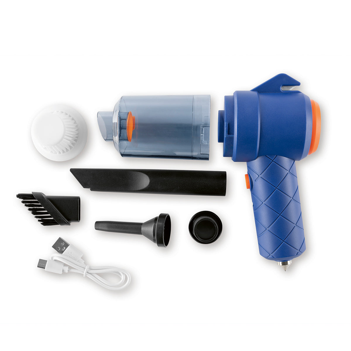 3-in-1-Akkusauger - Blau/Orange