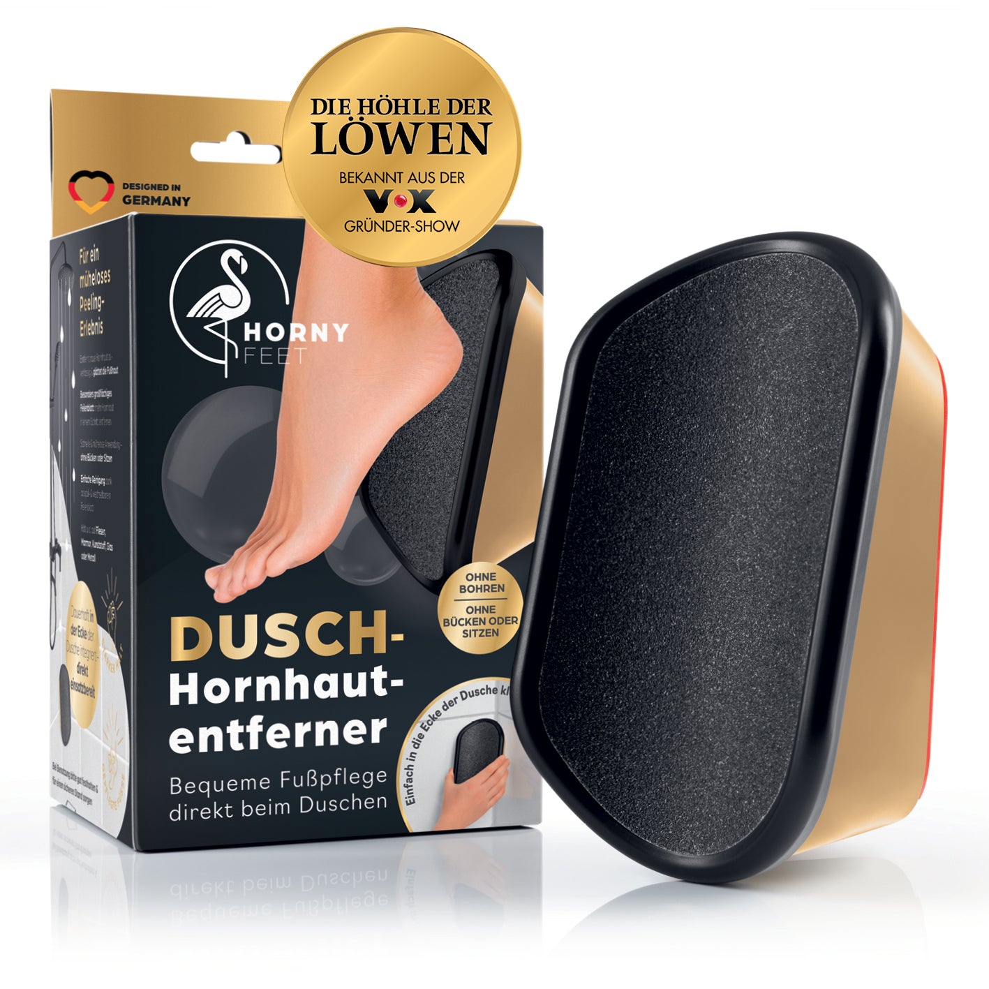 Hornhautentferner für die Dusche - Gold-Edition
