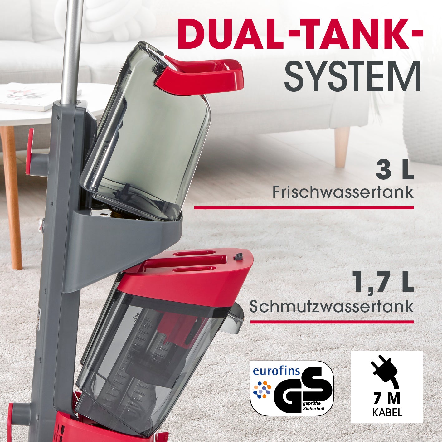 AquaStream Plus DUO Teppich- und Hartbodenreiniger
