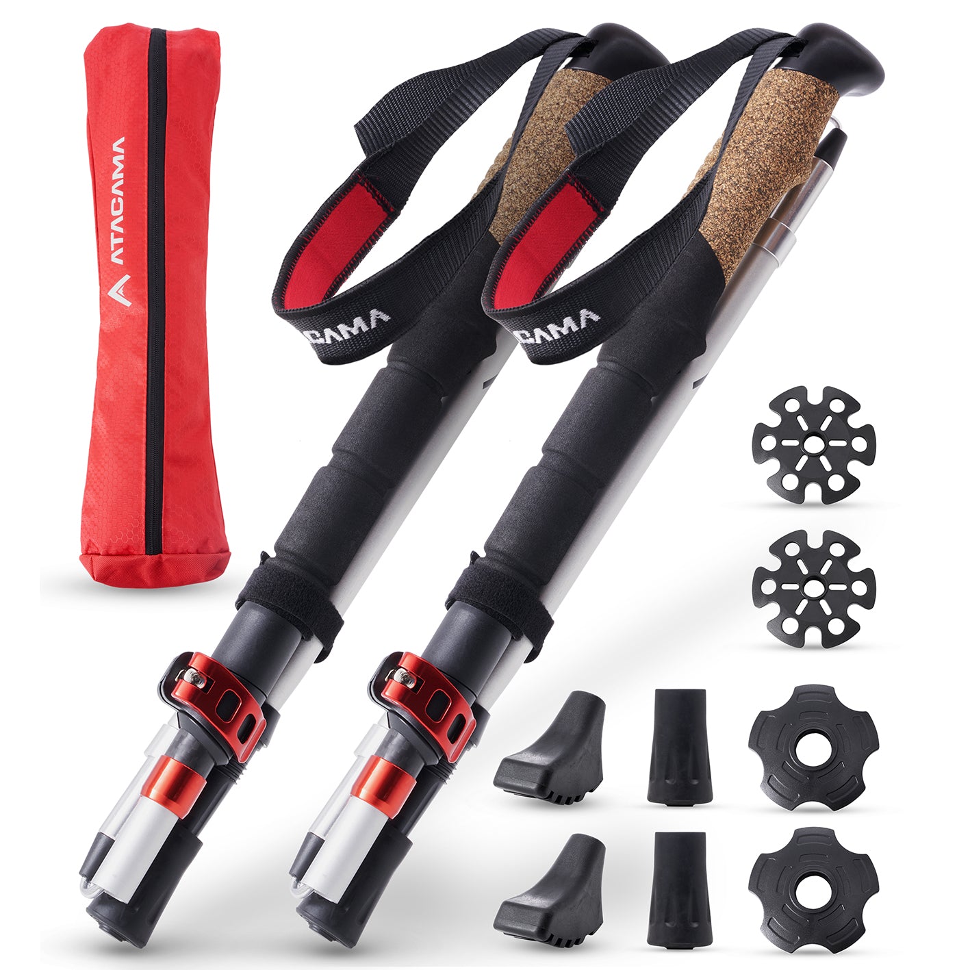 Teleskop Wanderstöcke - faltbar - CarbonMix - 63 cm /135 cm