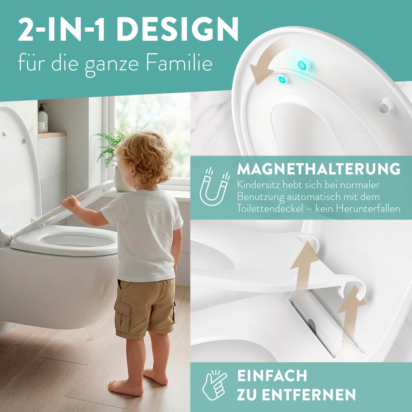 Kinder-Toilettendeckel - Weiß