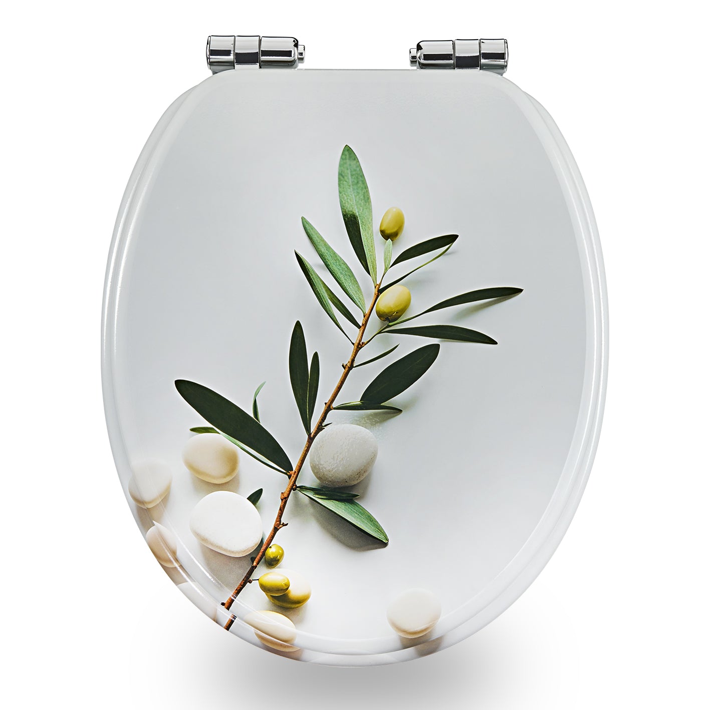 Toilettendeckel - oval - Absenkautomatik - Hellgrau
