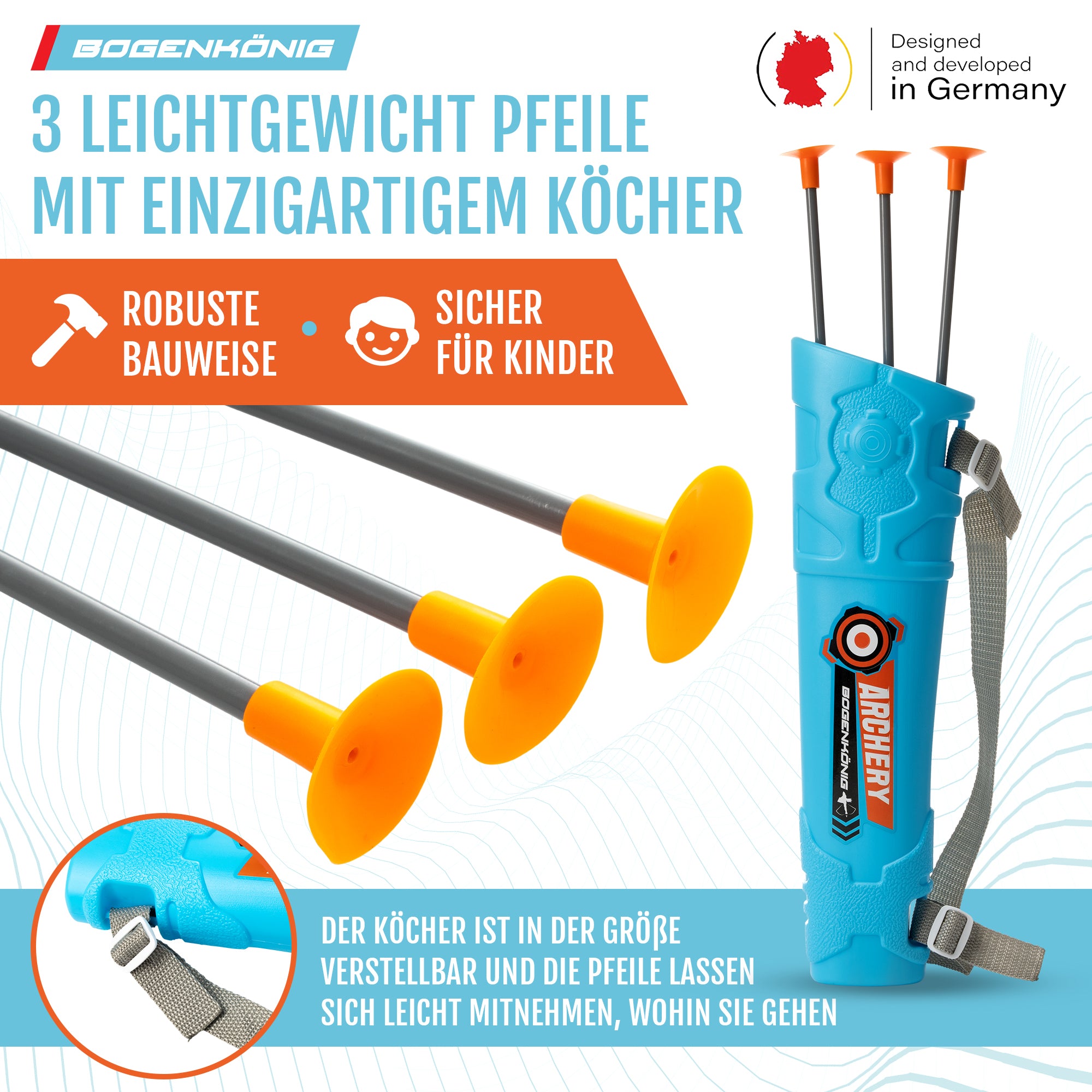 Pfeil und Bogen Kinder Spielzeug Set - ab 6 Jahre