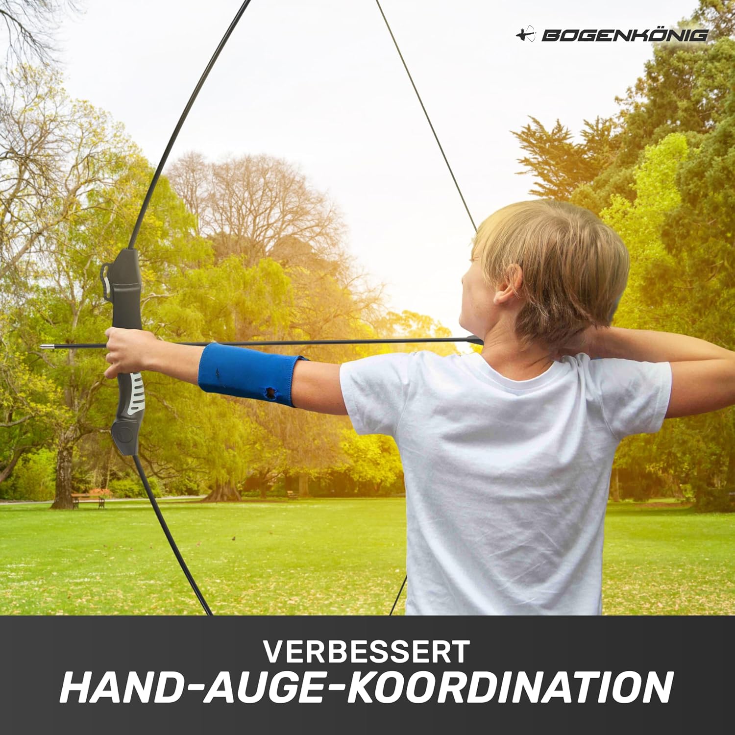 Sportbogen-Einsteigerset mit 6 Pfeilen - ideal für Kinder ab 7 J.