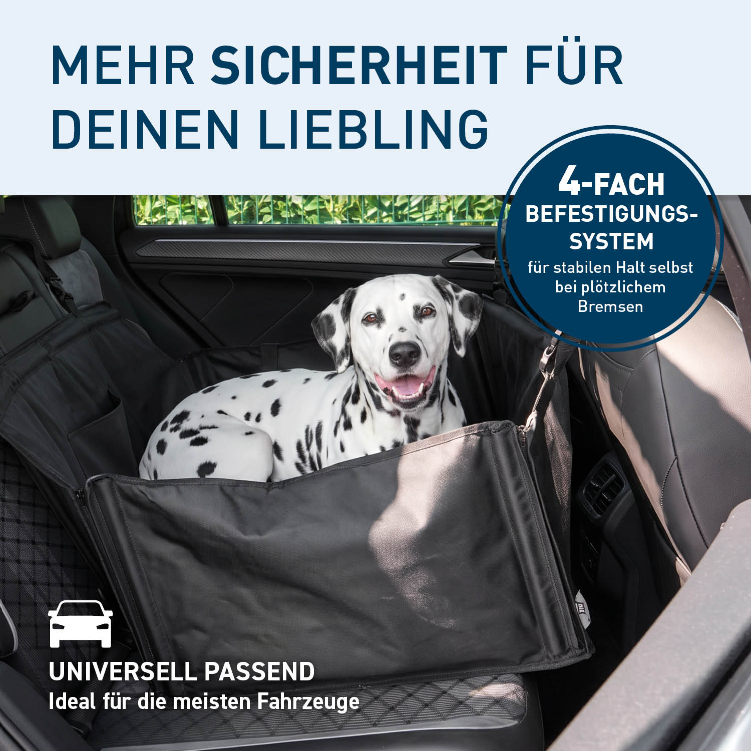 Hundeautositz – wasserfeste Hundebox – M