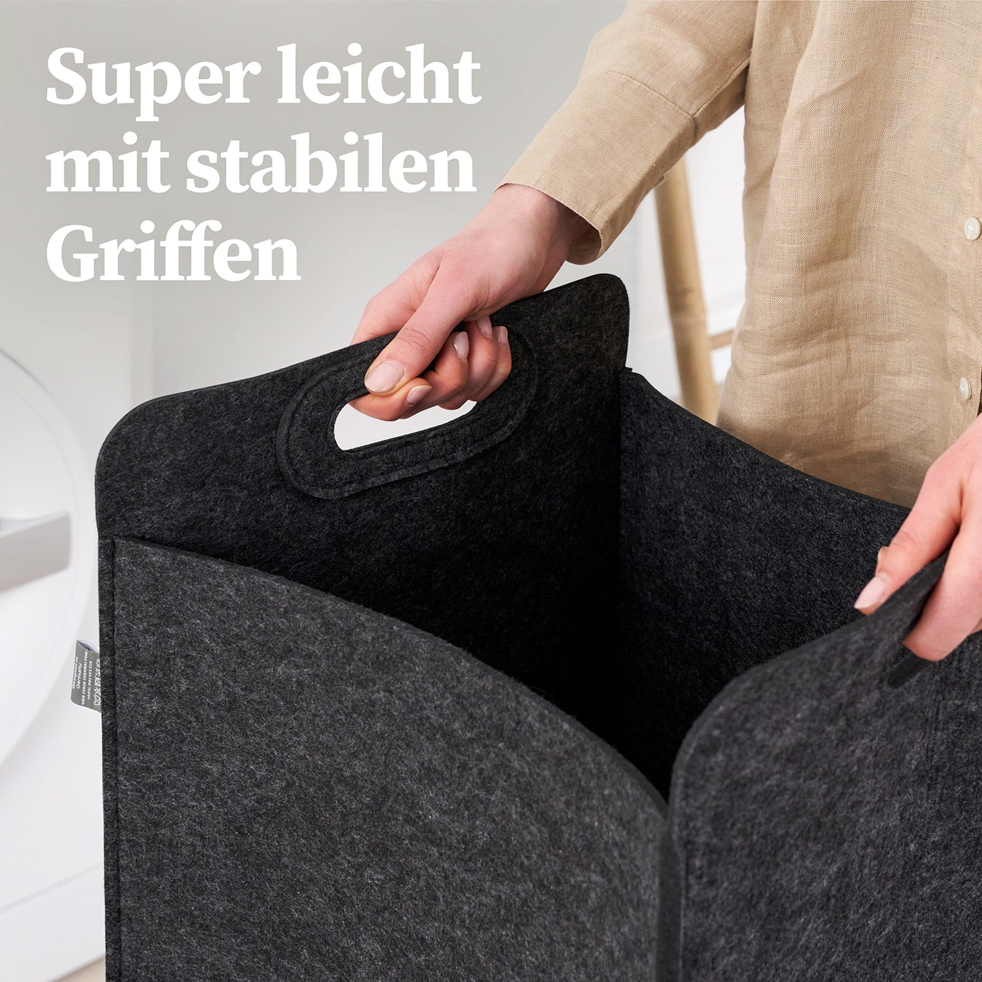 Filz-Aufbewahrungskorb "Katy" 80 l - Dunkelgrau