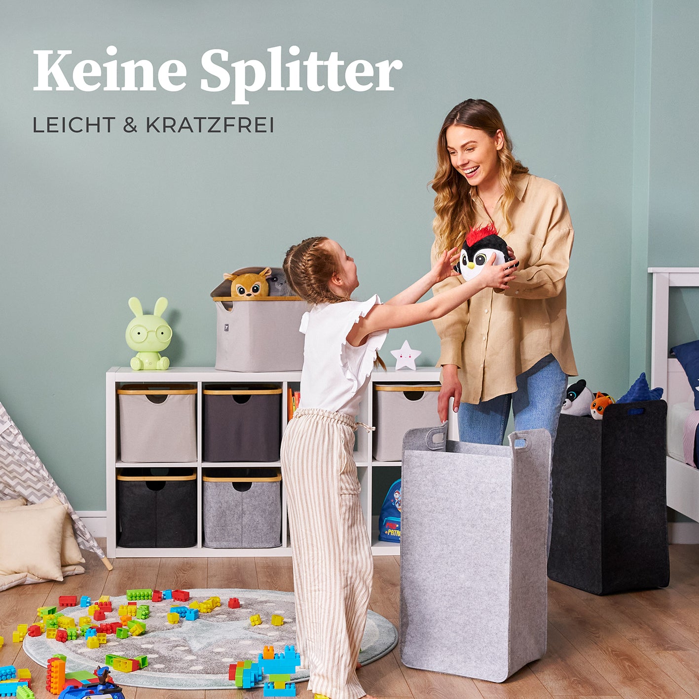 Filz-Aufbewahrungskorb "Katy" 80 l - Dunkelgrau