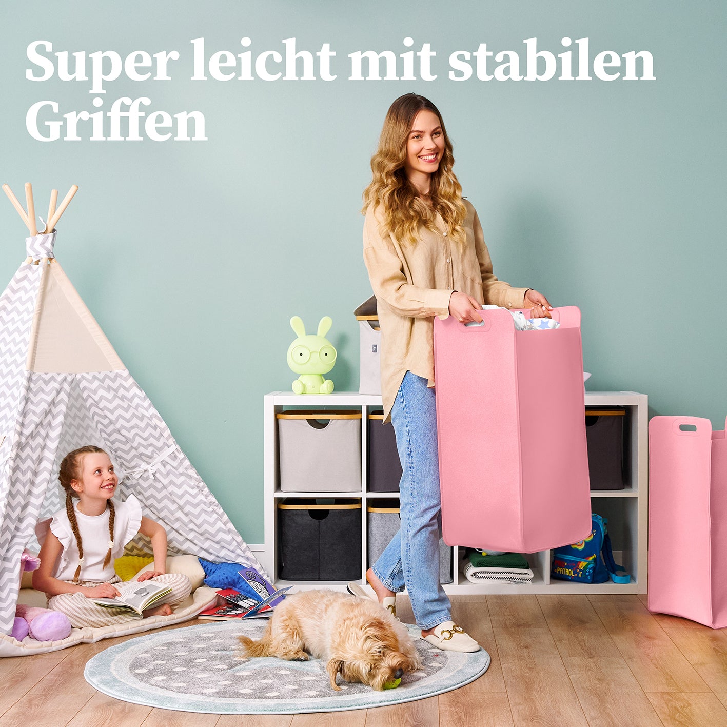 Filz-Aufbewahrungskorb "Katy" 75 l - Rosa