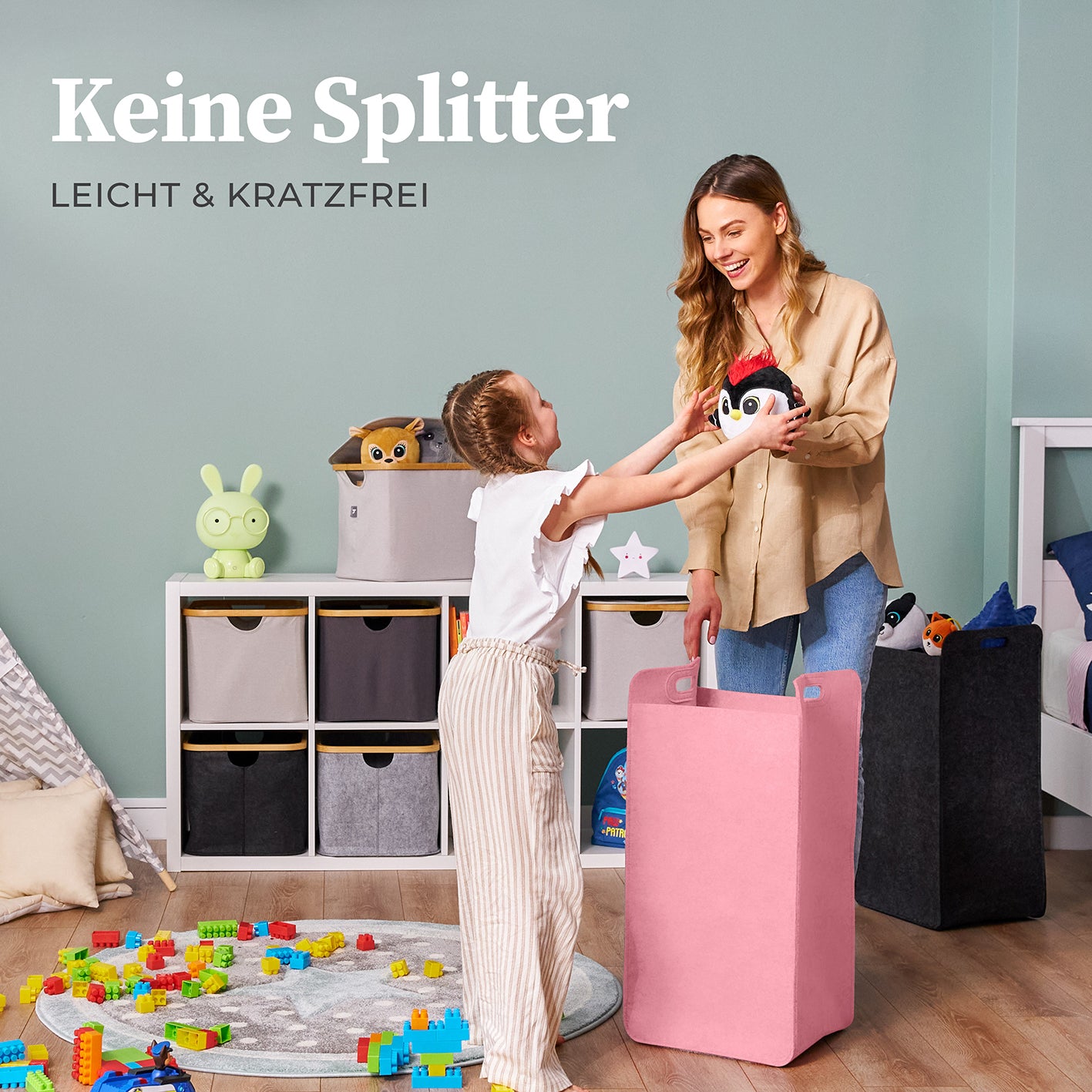 Filz-Aufbewahrungskorb "Katy" 75 l - Rosa