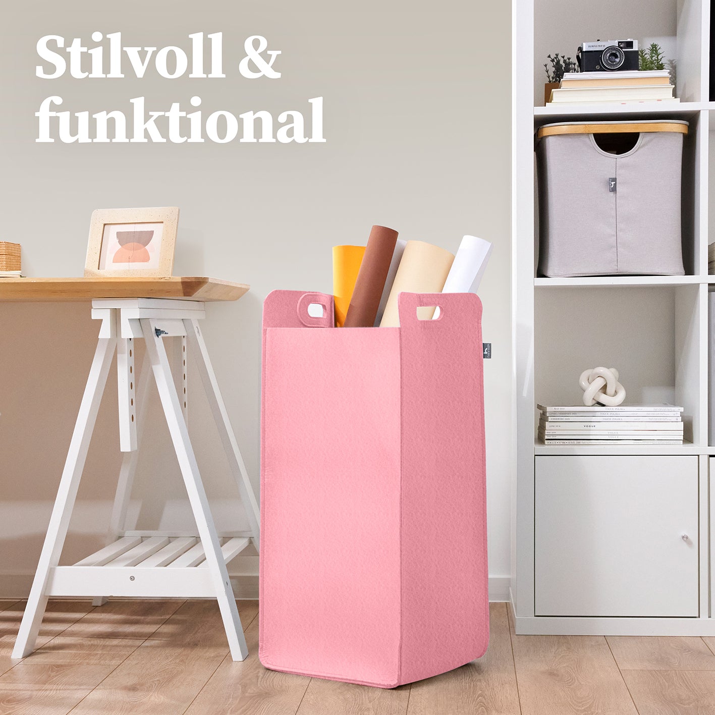 Filz-Aufbewahrungskorb "Katy" 75 l - Rosa