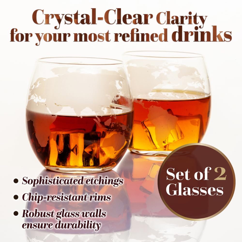 8-in-1-Whisky-Dekanter-Set – 2 Gläser