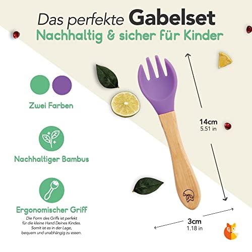 Kindergabelset - 2-tlg. - Grün & Lila