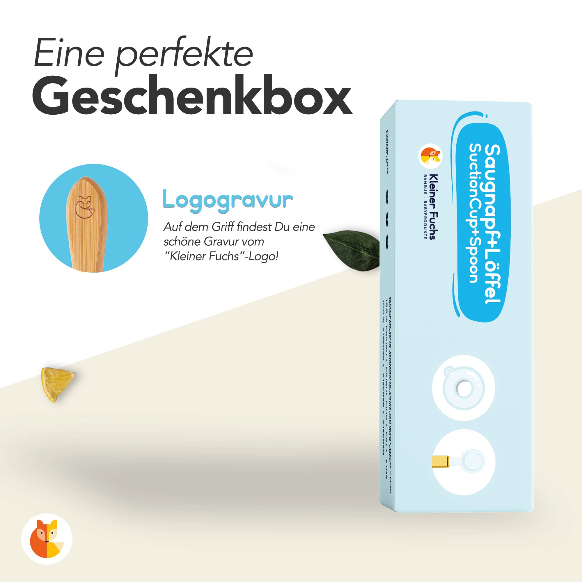 Löffel- und Saugnapfset für Kinder - Hellblau