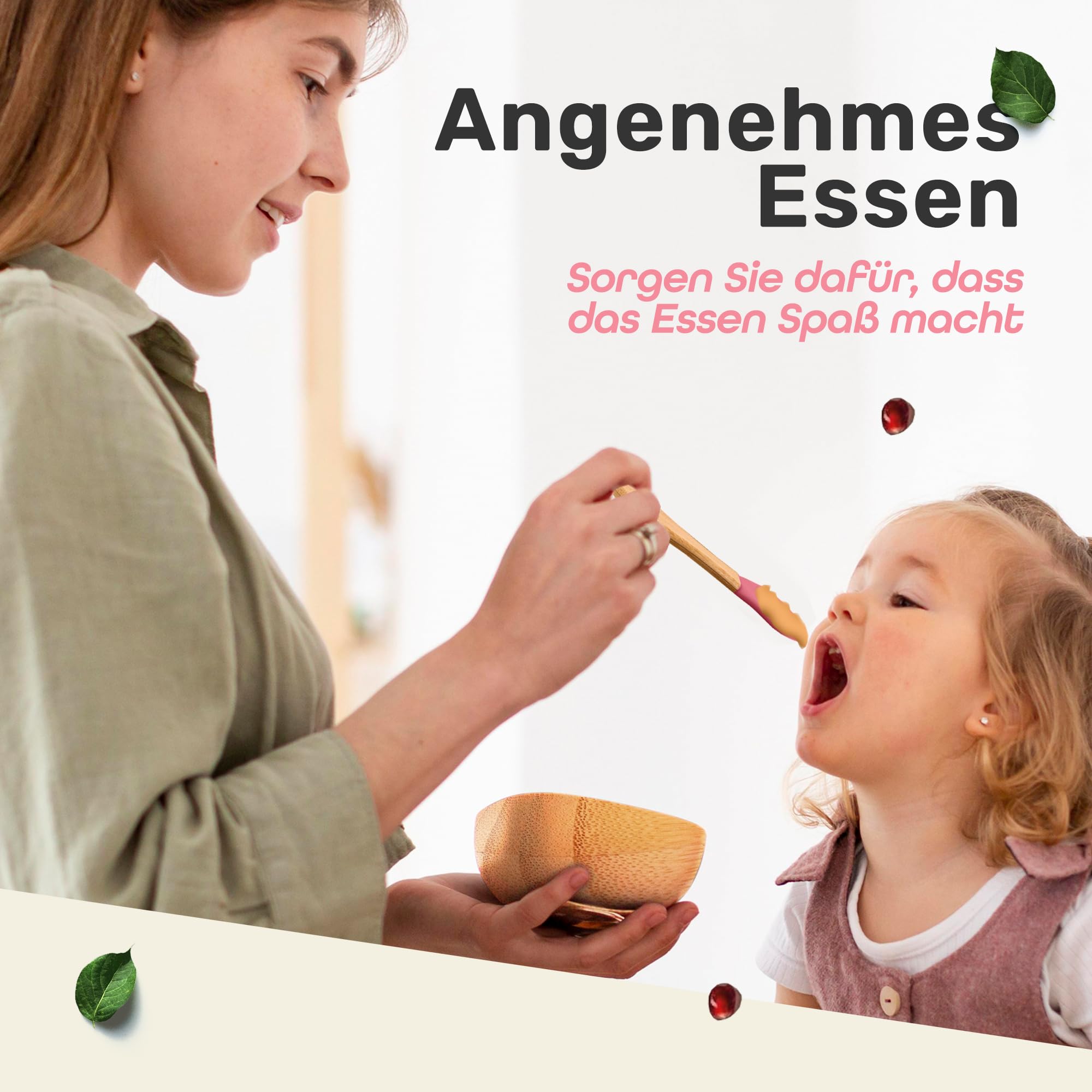 Löffel- und Saugnapfset für Kinder - Pink