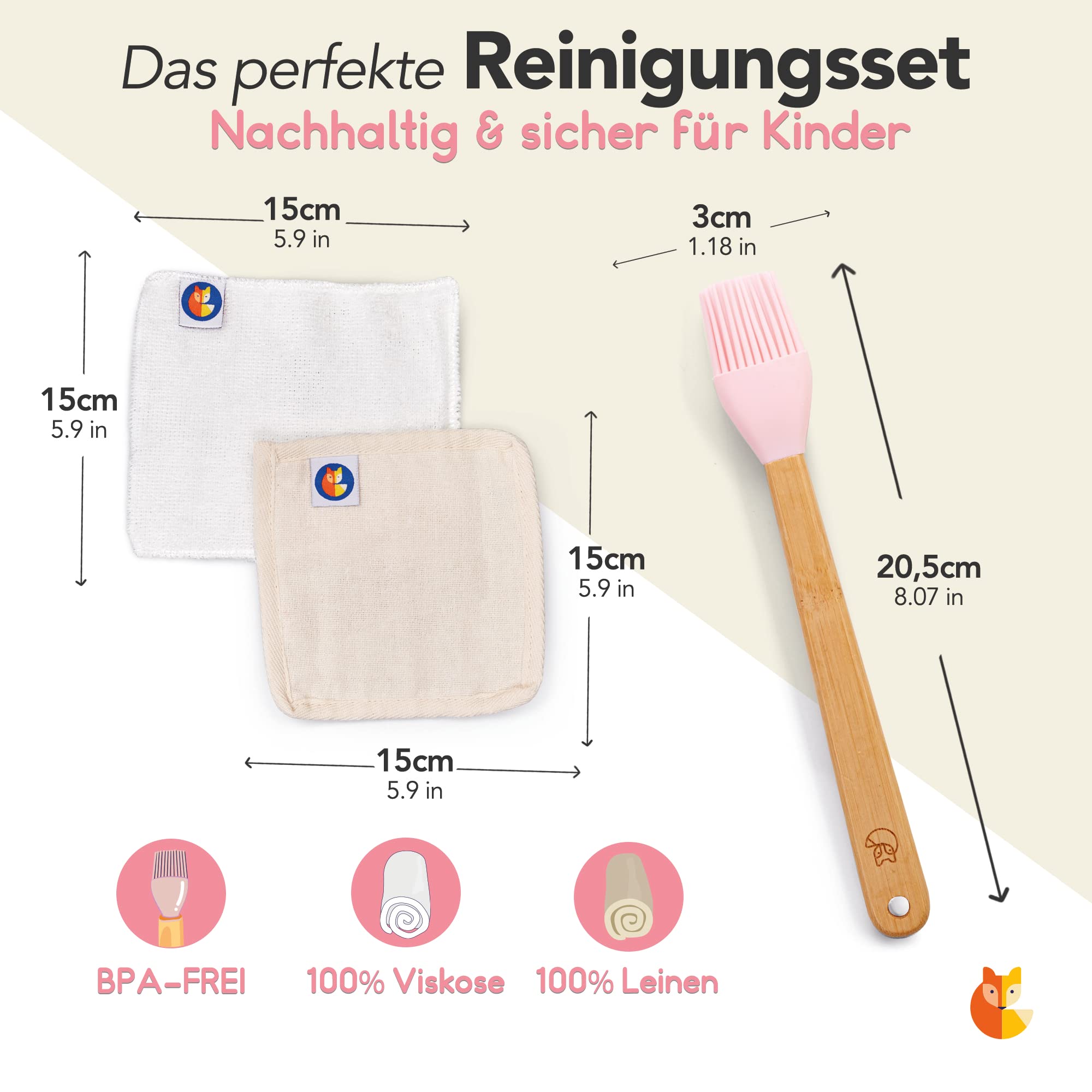 Reinigungs Set 3 tlg. – Rosa