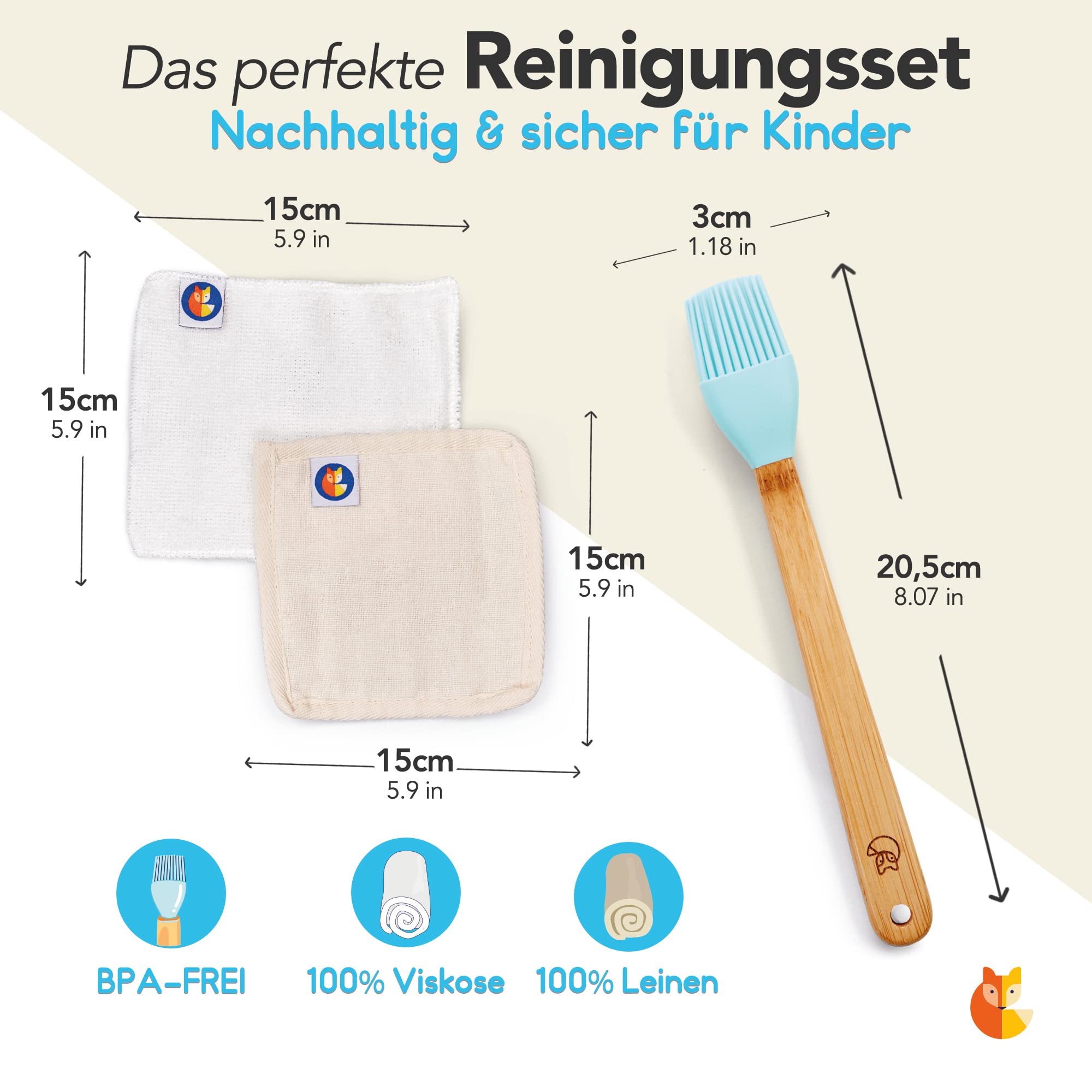 Reinigungs Set 3 tlg. – Hellblau