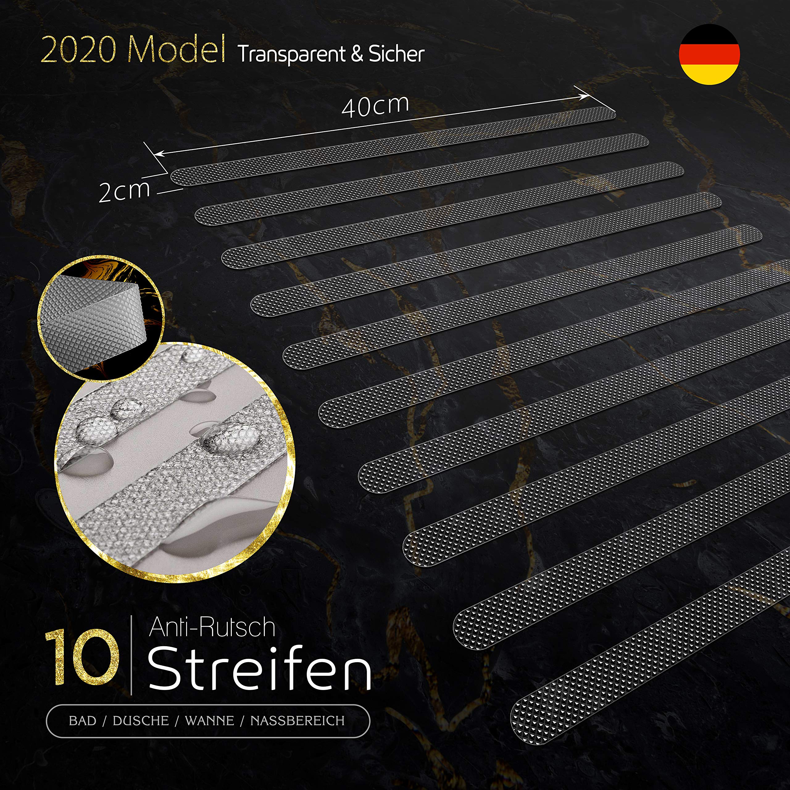 Anti Rutsch Streifen - 10 Stück