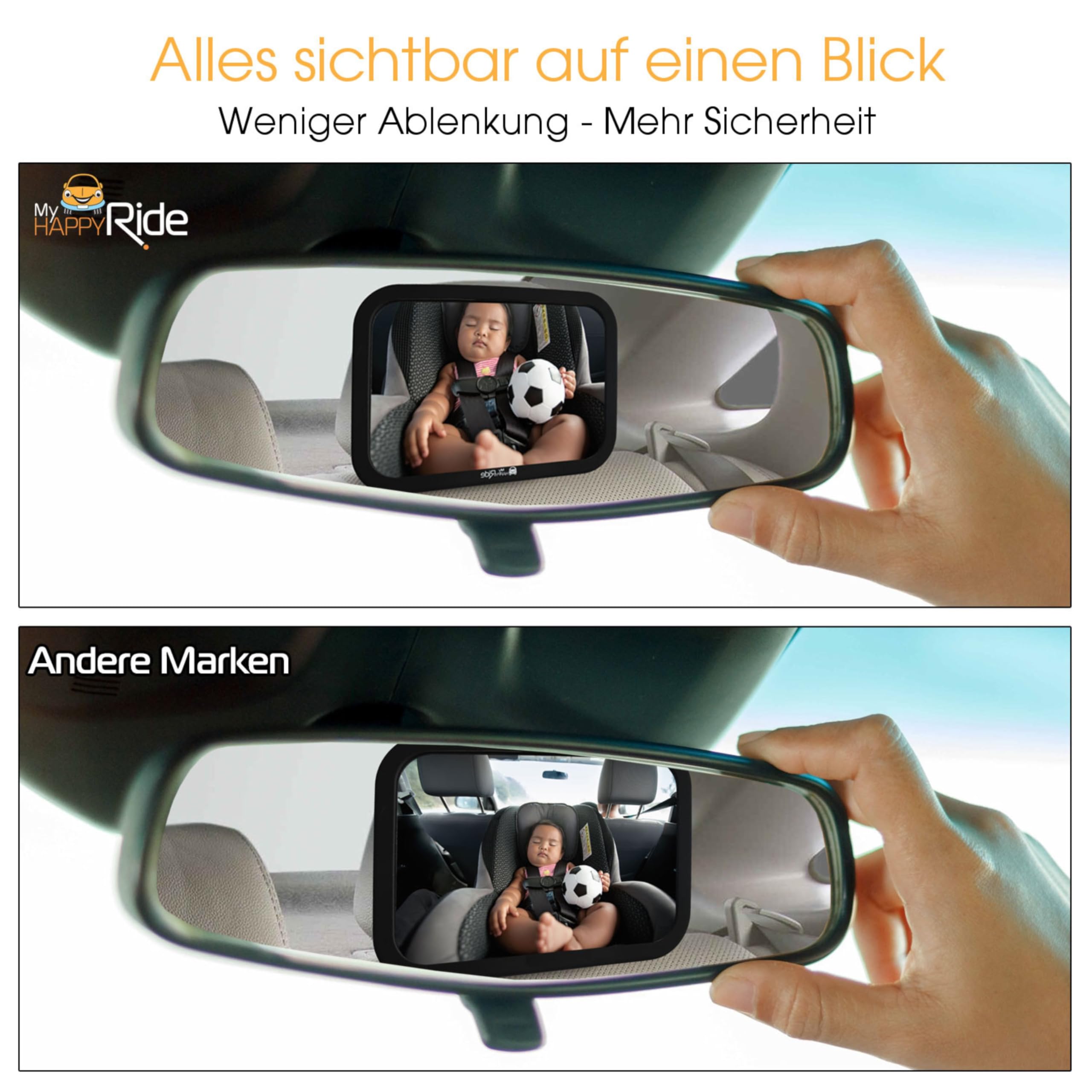 Auto-Rücksitzspiegel - Kindersitz immer im Blick
