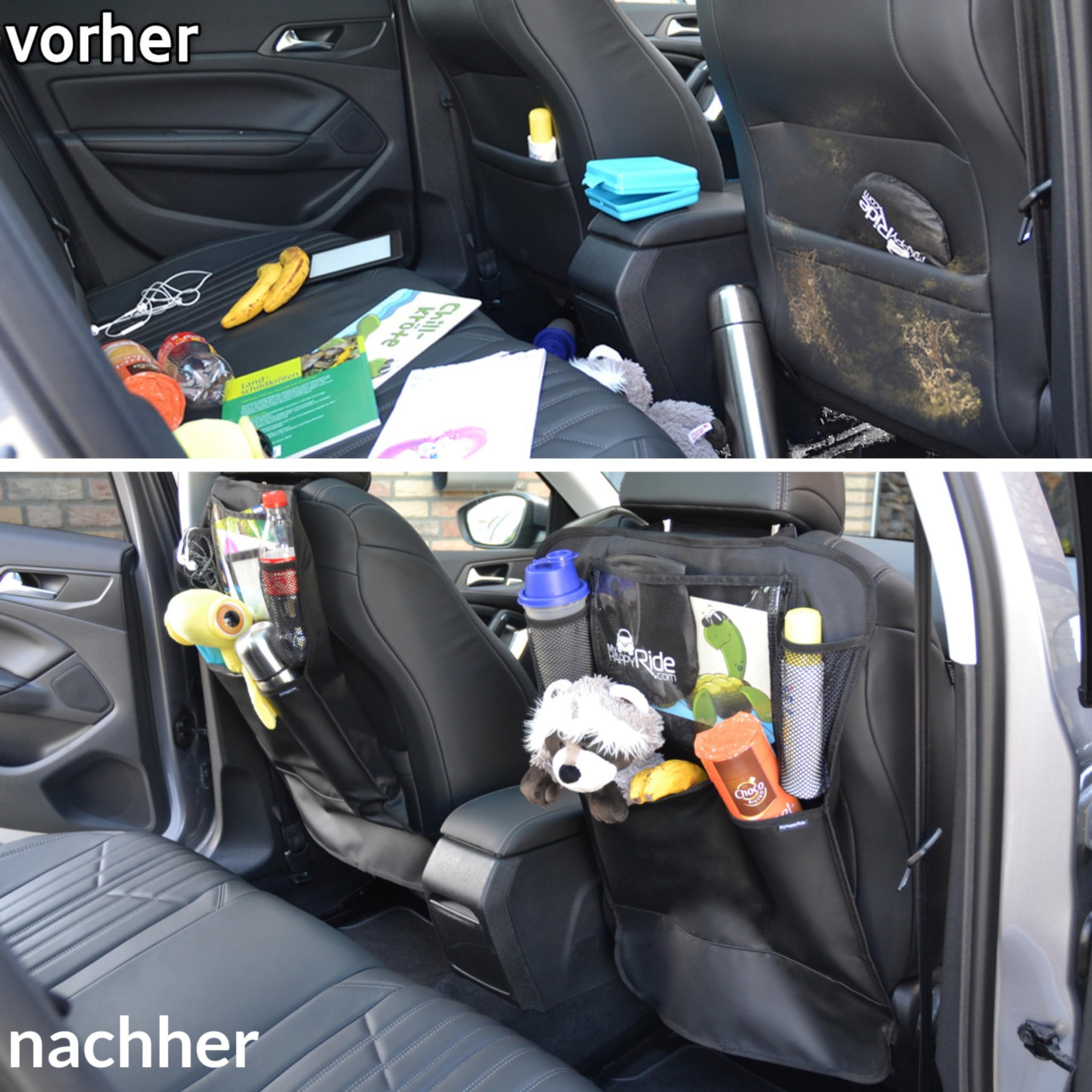 Auto-Rückenlehnenschutz mit Taschen - 1 Stück