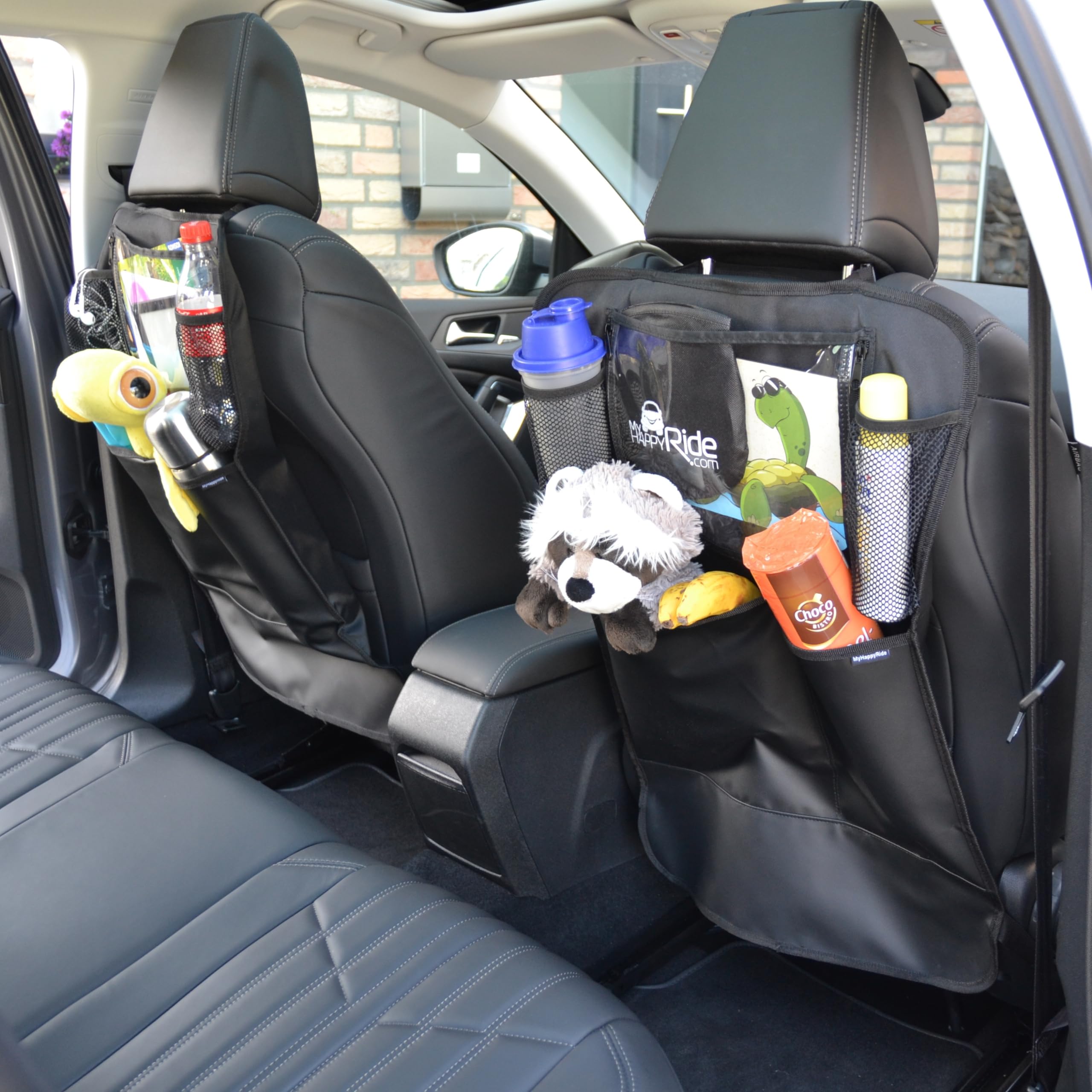 Auto-Rückenlehnenschutz mit Taschen - 1 Stück