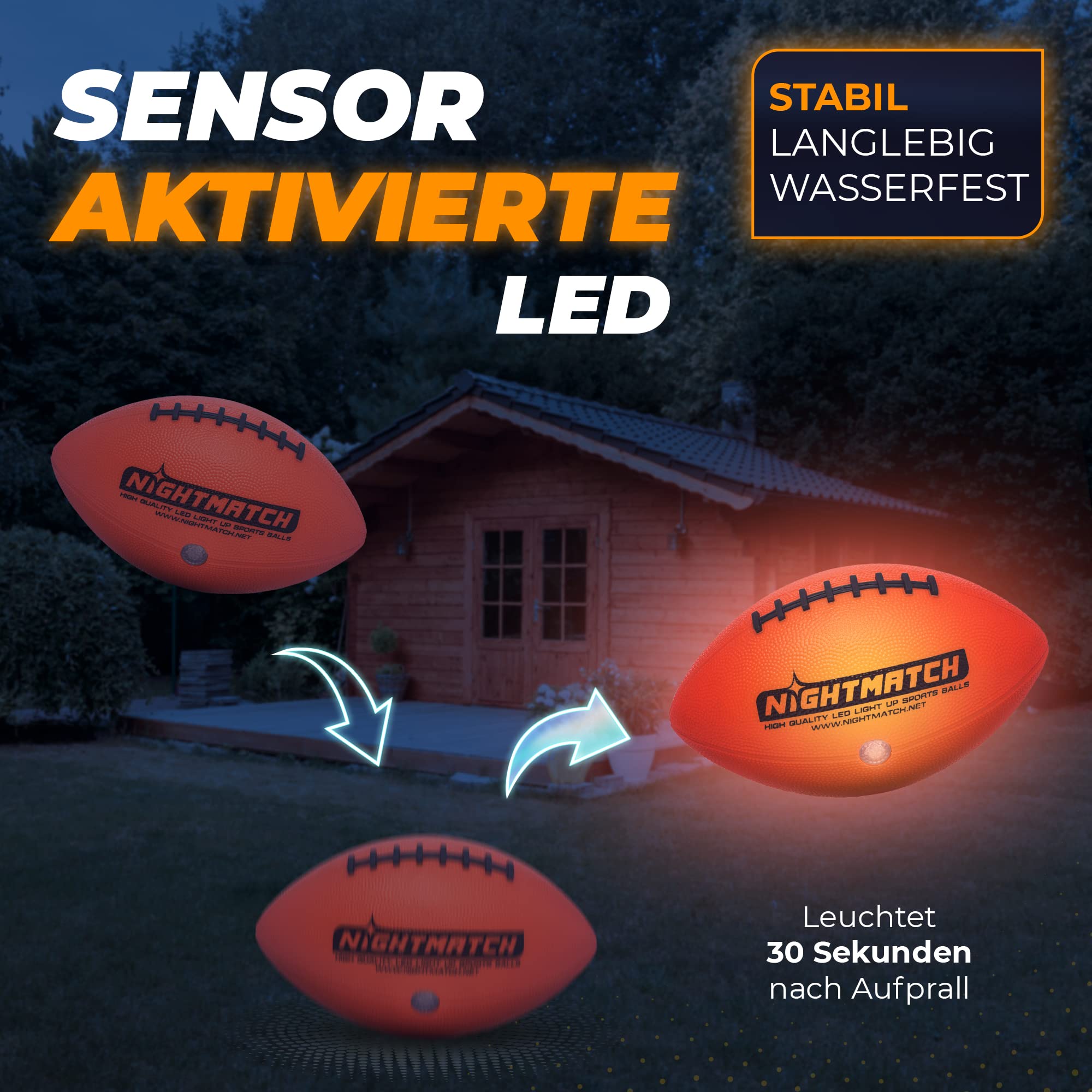 Leuchtfootball - Komplettset - Gr.3 - Orange