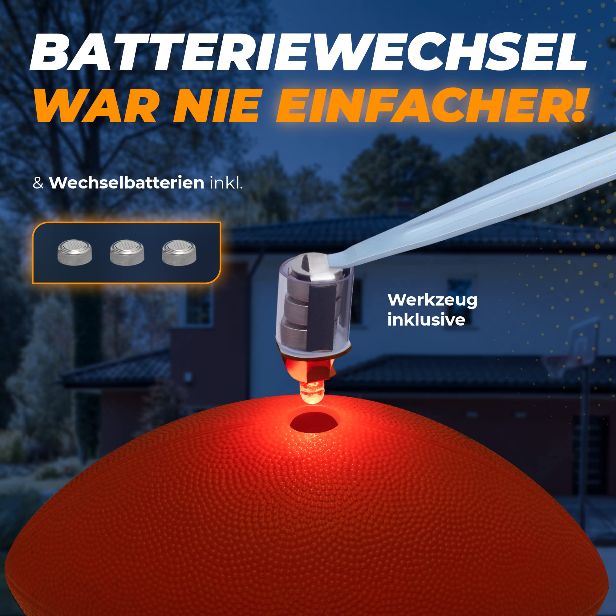 Leuchtfootball - Komplettset - Gr.3 - Orange