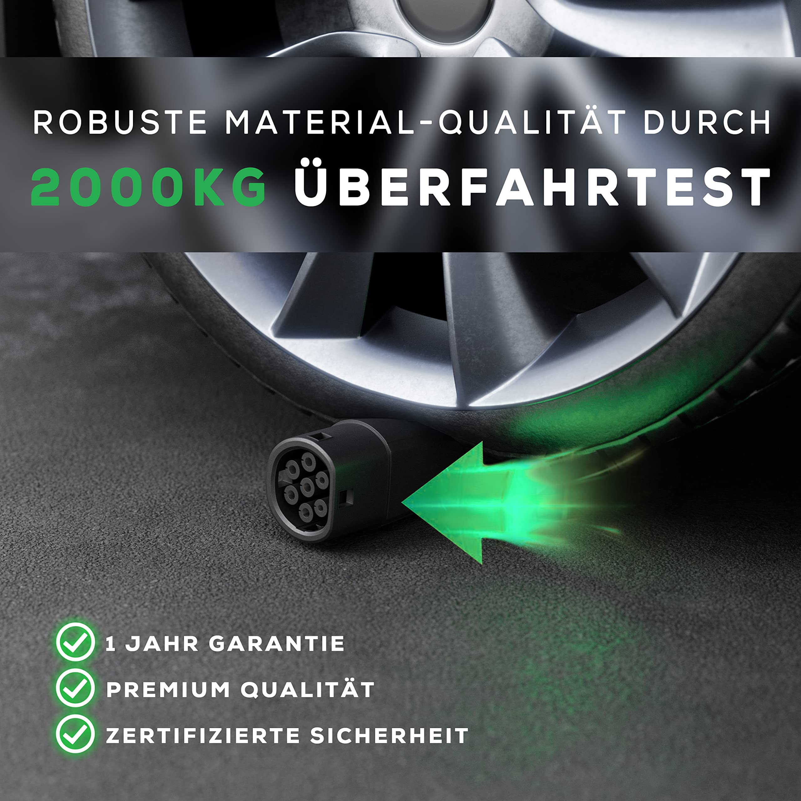 Elektroauto-Ladekabel inkl. Tasche - Typ 2 - 11 kW - 5 m