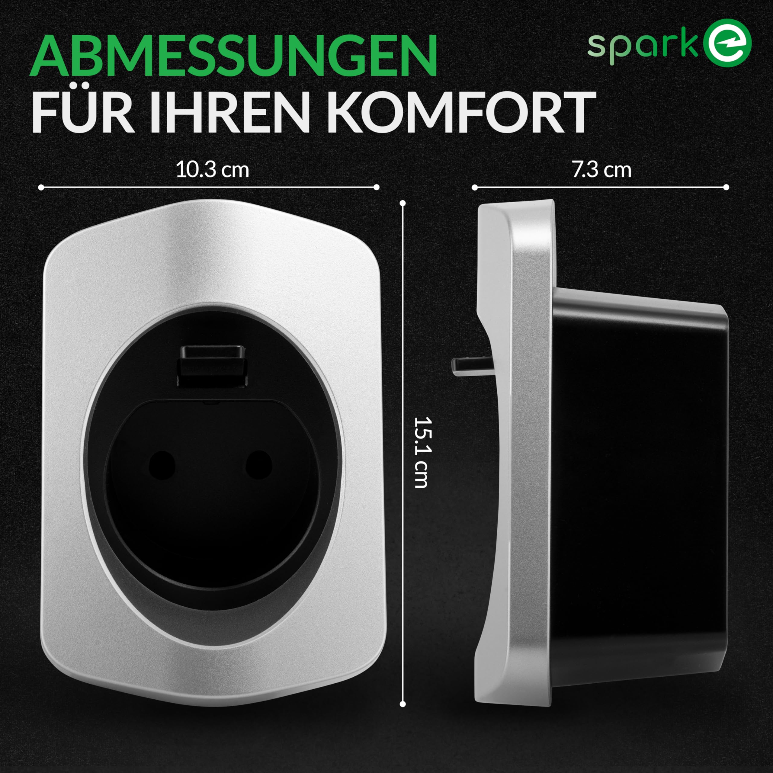 EV-Ladekabel Halterung - Typ 2 - Silber