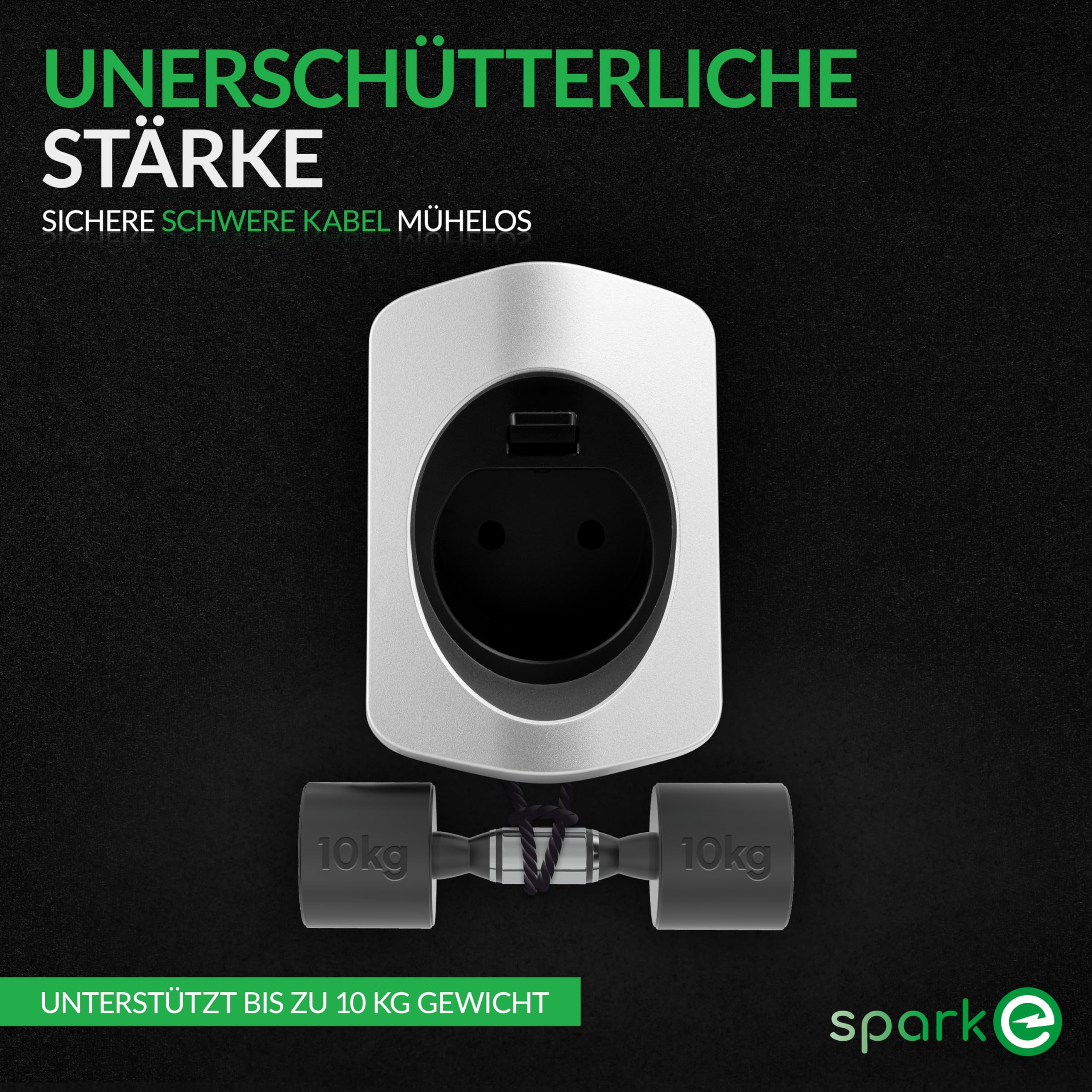EV-Ladekabel Halterung - Typ 2 - Silber