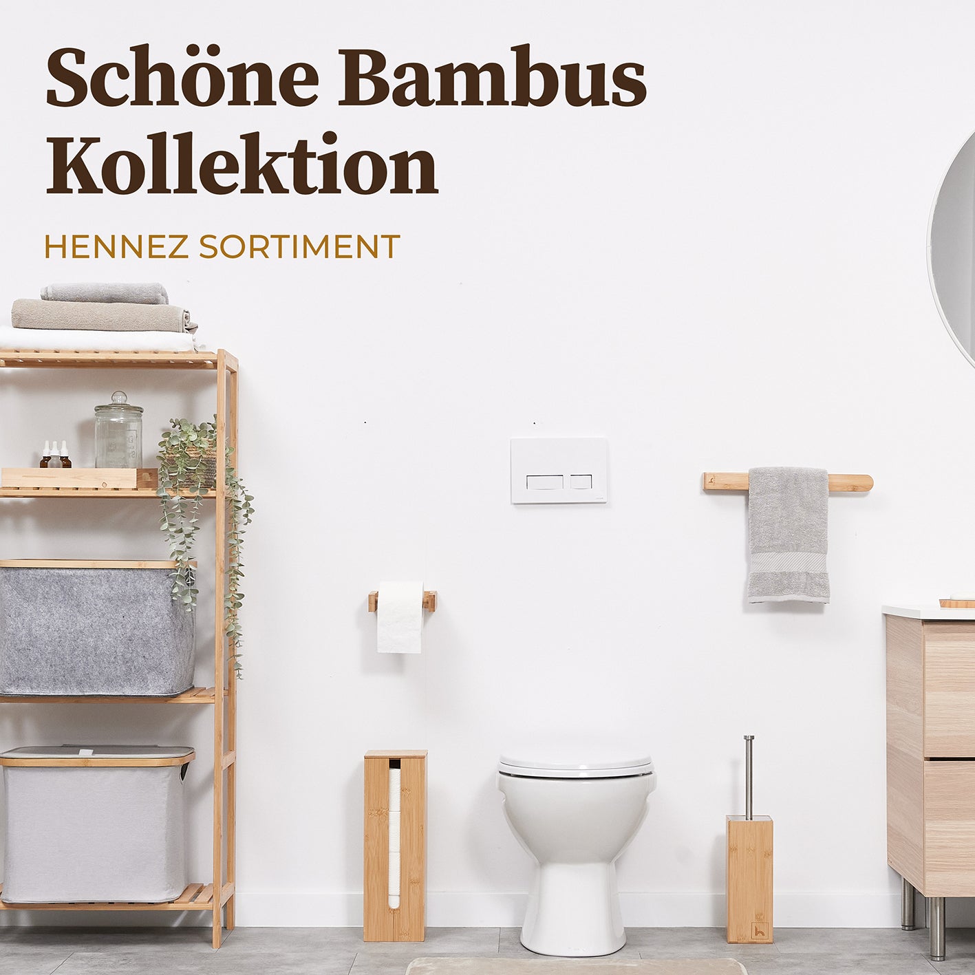 WC-Garnitur - 2-tlg. - Bambus