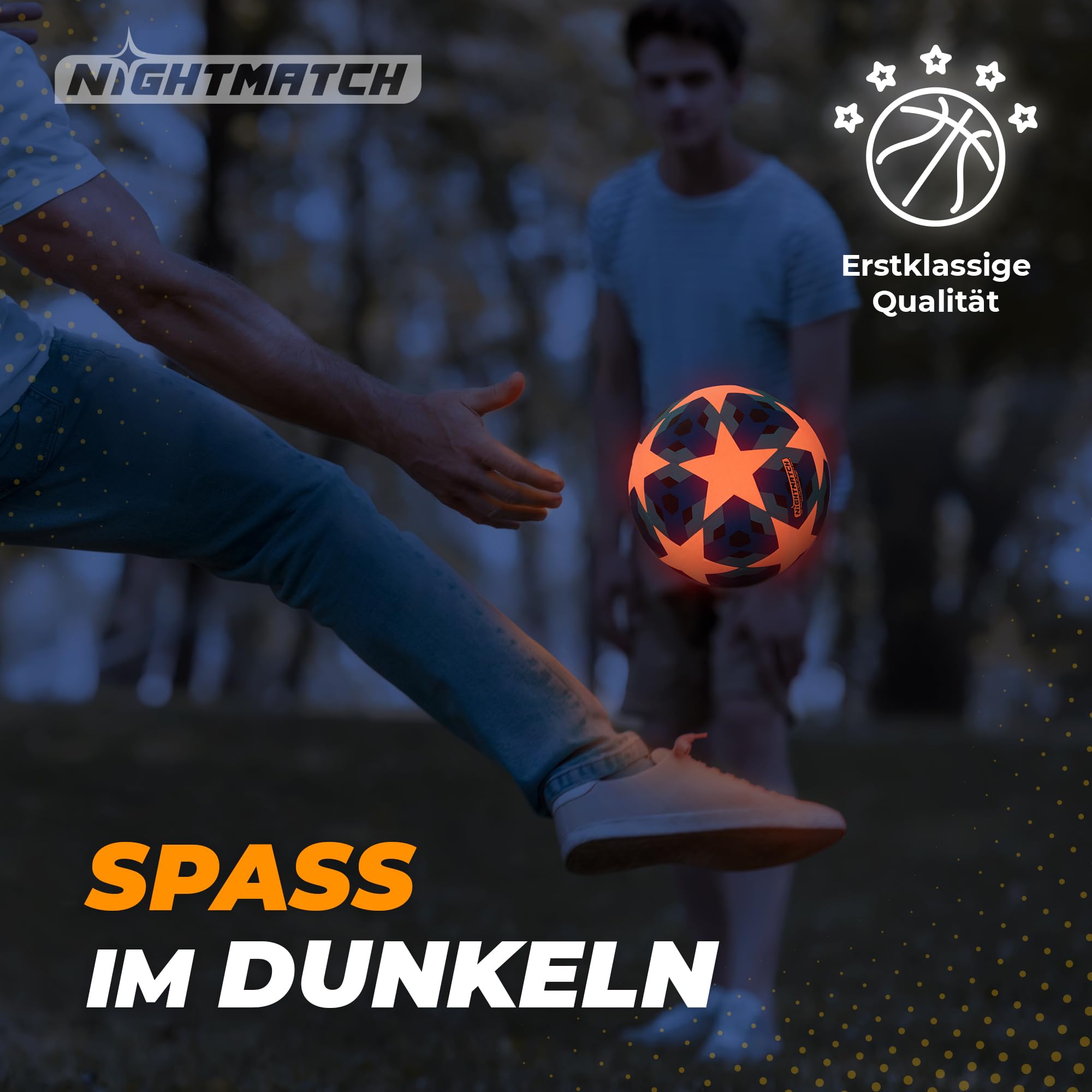 Leuchtfußball - Komplettset - Blau-Stern (Kopie)