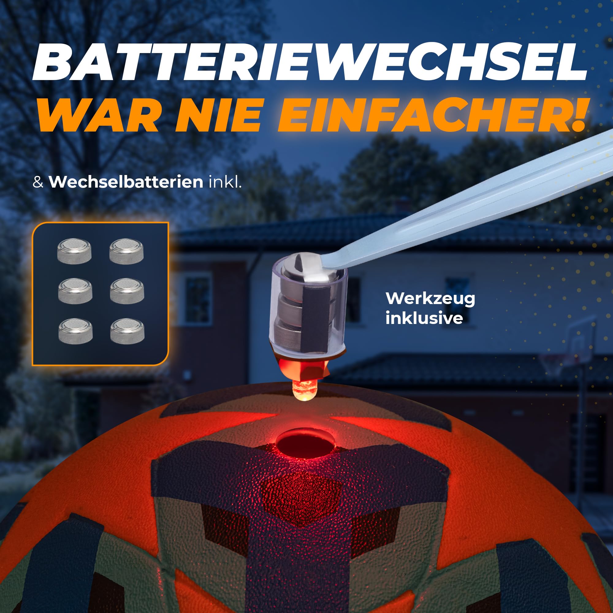 Leuchtfußball - Komplettset - Blau-Stern (Kopie)