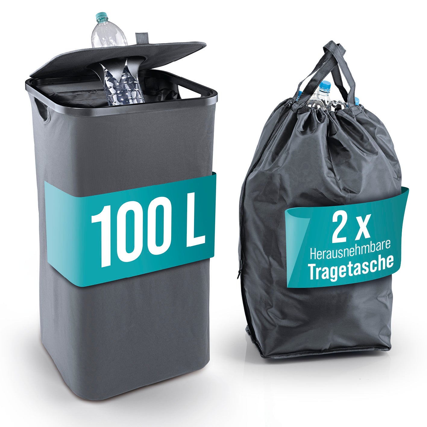 Pfandflaschen-Sammelbehälter - Anthrazit