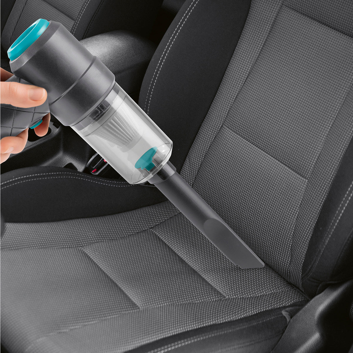 2-in-1-Akkusauger - Grau/Blau