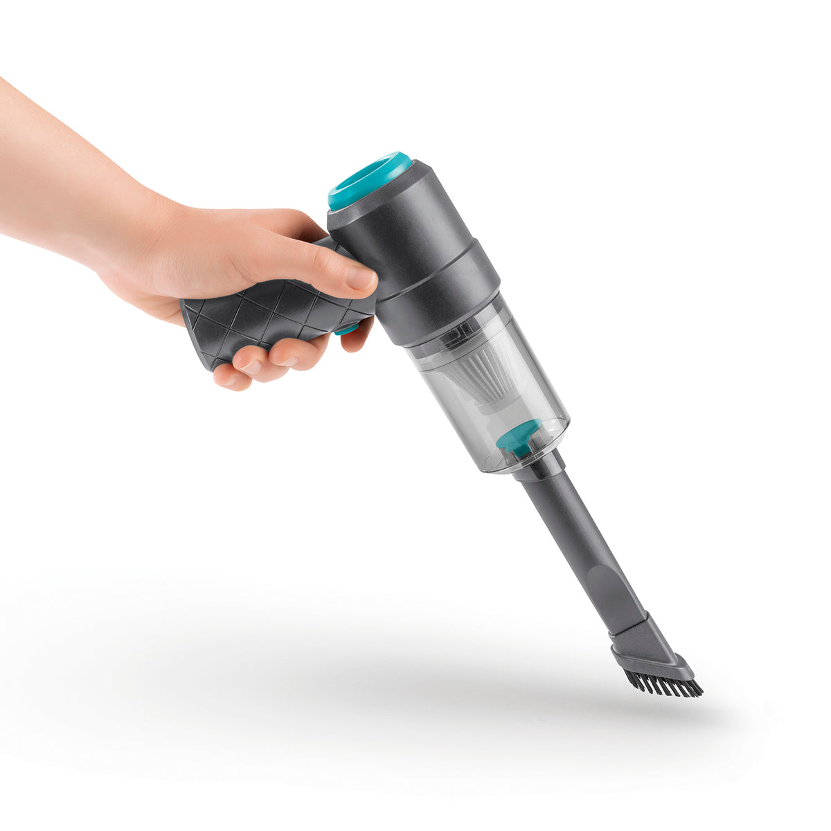 2-in-1-Akkusauger - Grau/Blau
