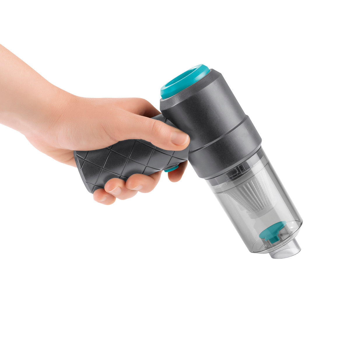 2-in-1-Akkusauger - Grau/Blau