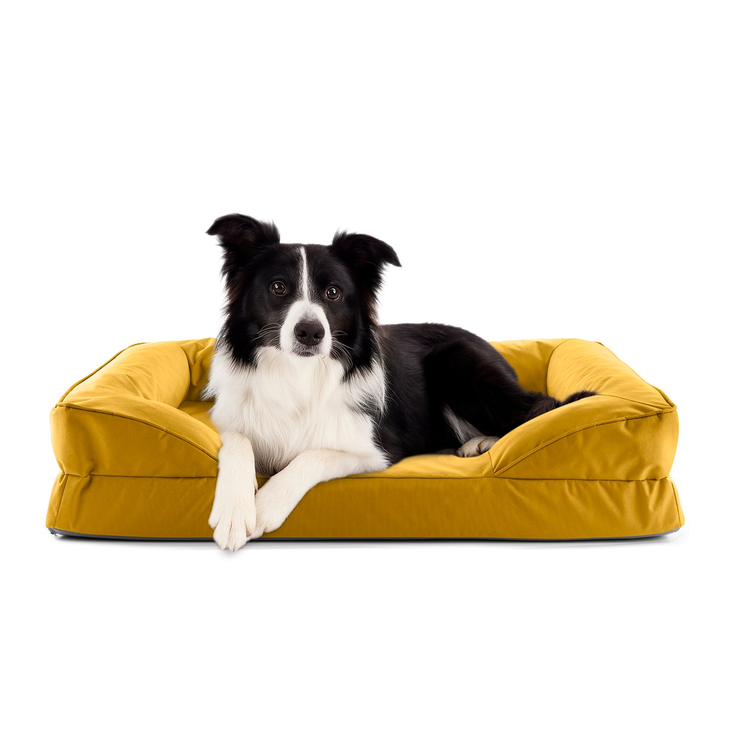 Komfort-Hundebett aus der LUMALAND Outdoor-Kollektion - Gr. M - 90 x 65 cm - Senfgelb