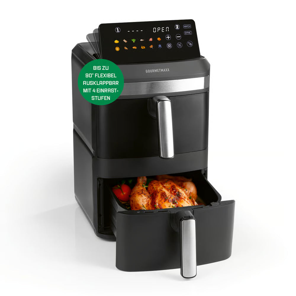 FryUp XL Vertikale Doppelkammer-Heißluftfritteuse