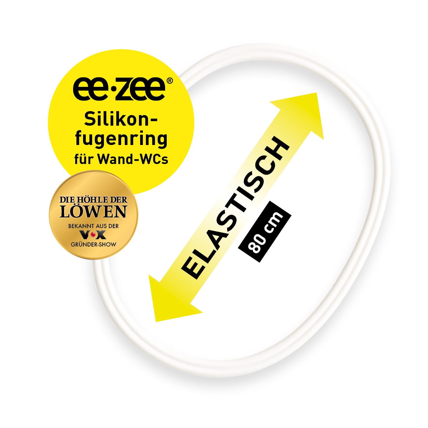 Fugenring 80 cm für WC/Urinal elastisch und einfach montierbar, Produktbild Galerie Position 2 quadratisch 1417x1417px