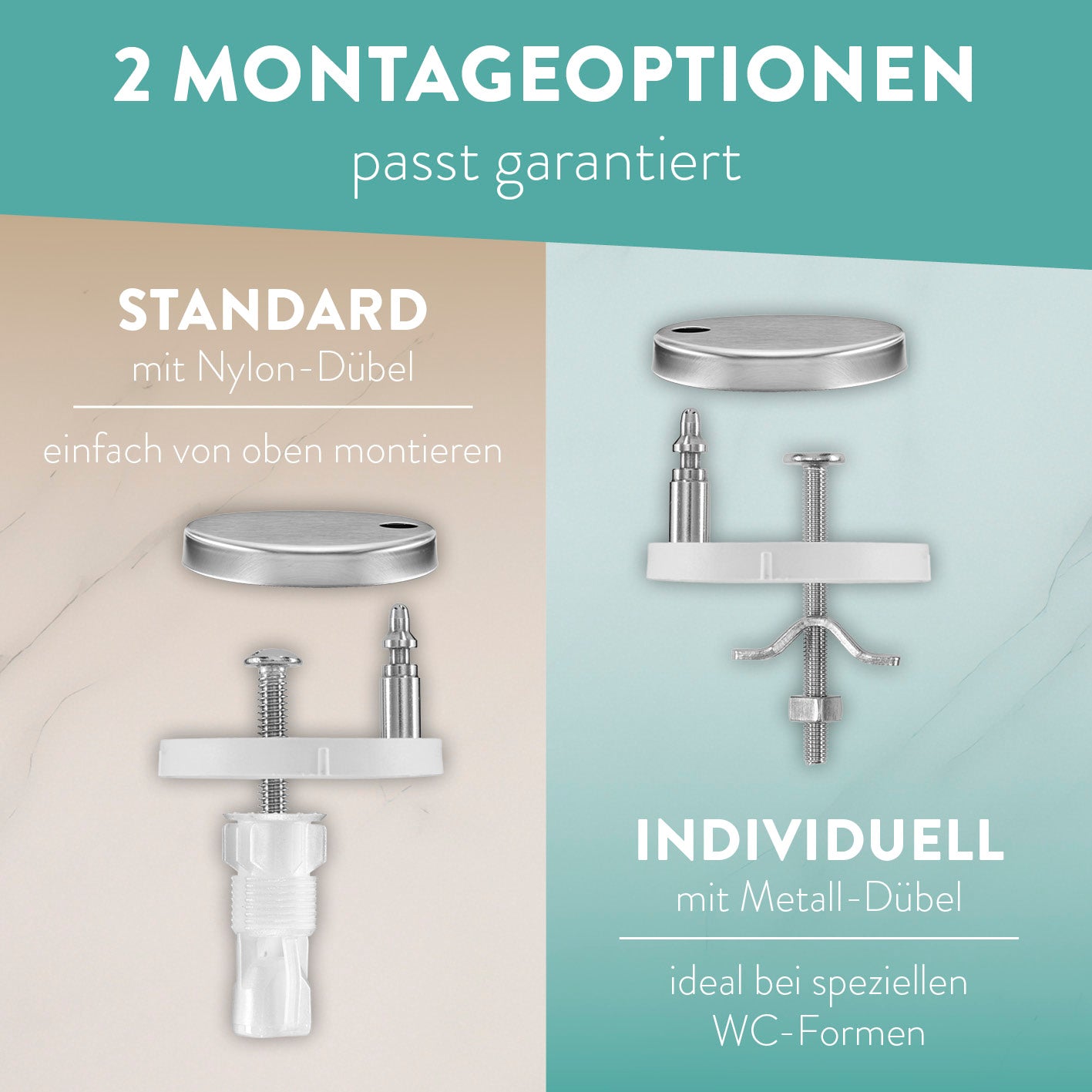 Premium Toilettendeckel - oval - schwarz