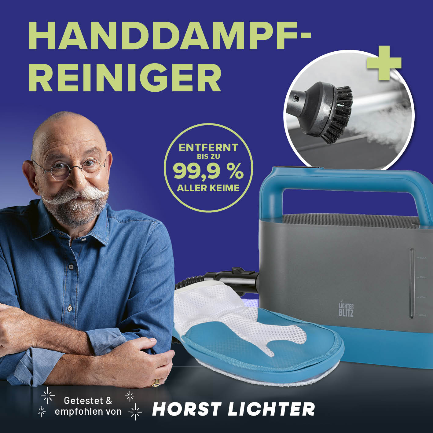 dampfreiniger mit vibration LICHTERBLITZ Dampfreiniger Handgerät