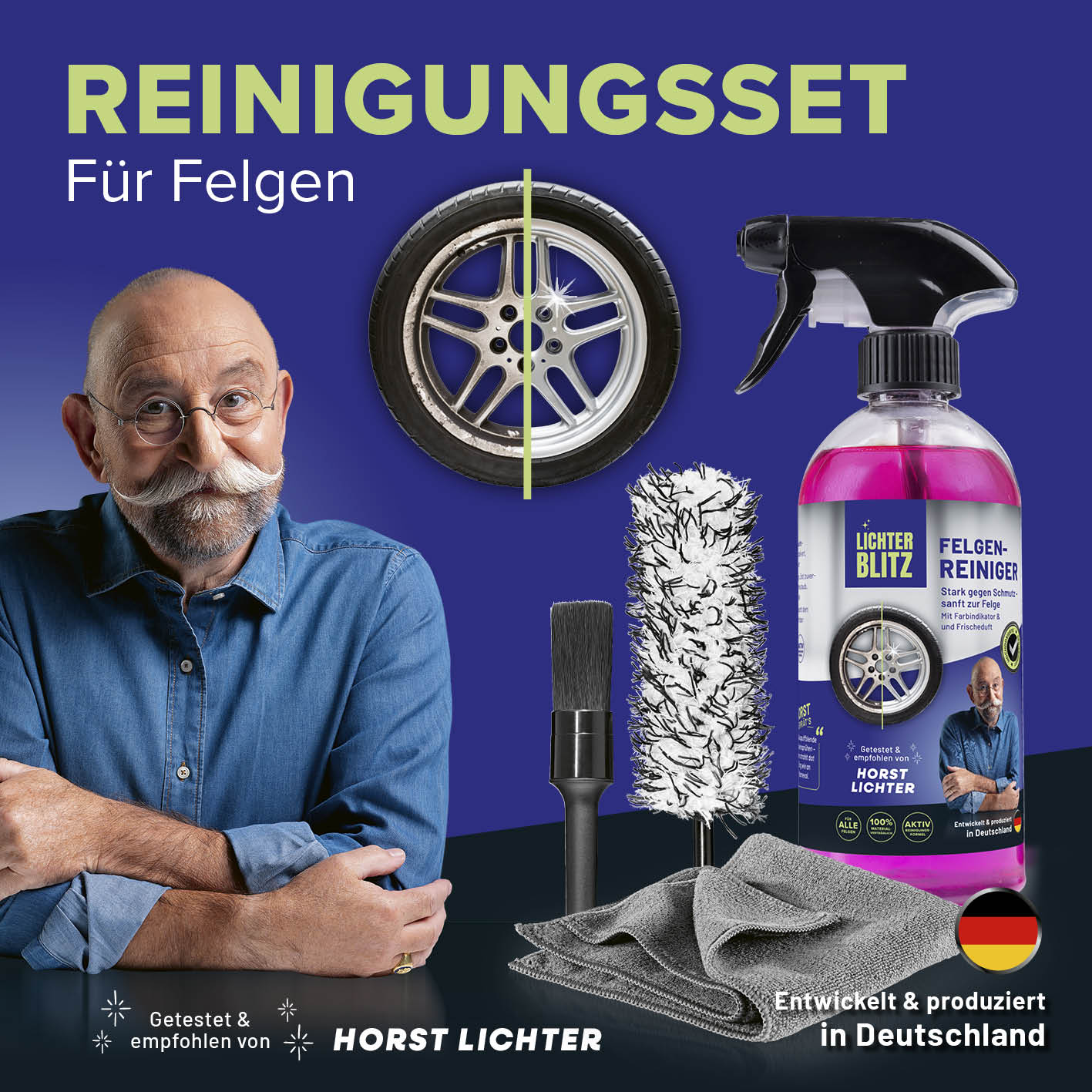 Reinigungsset Felgen – 4-tlg.