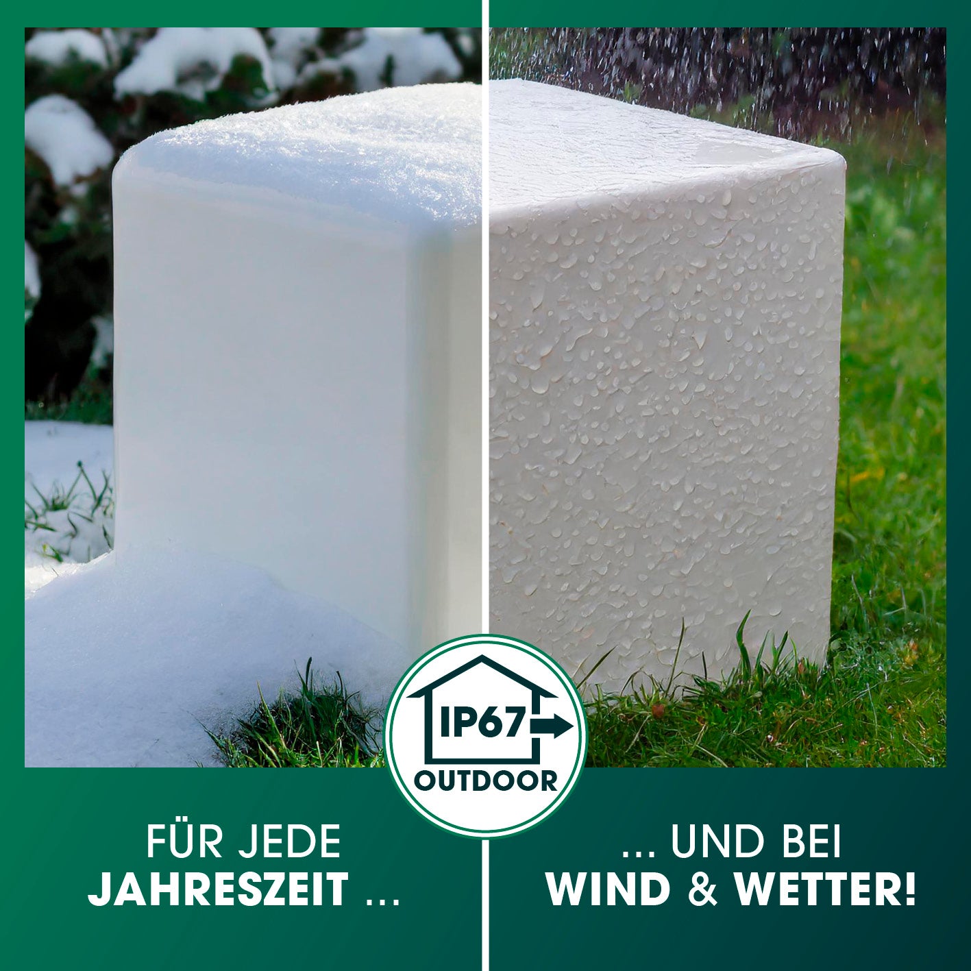 Solar-Dekowürfel mit Fernbedienung & Farbwechsel - 2er-Set