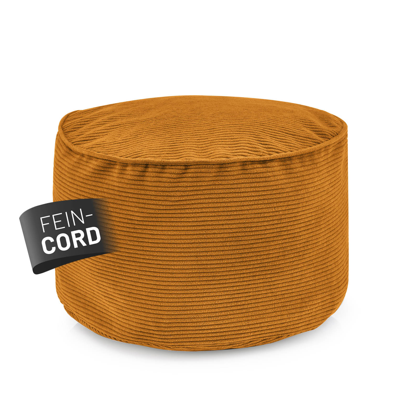 Comfort Line Pouf Feincord - 25 x 40 cm - 50 l - Senfgelb