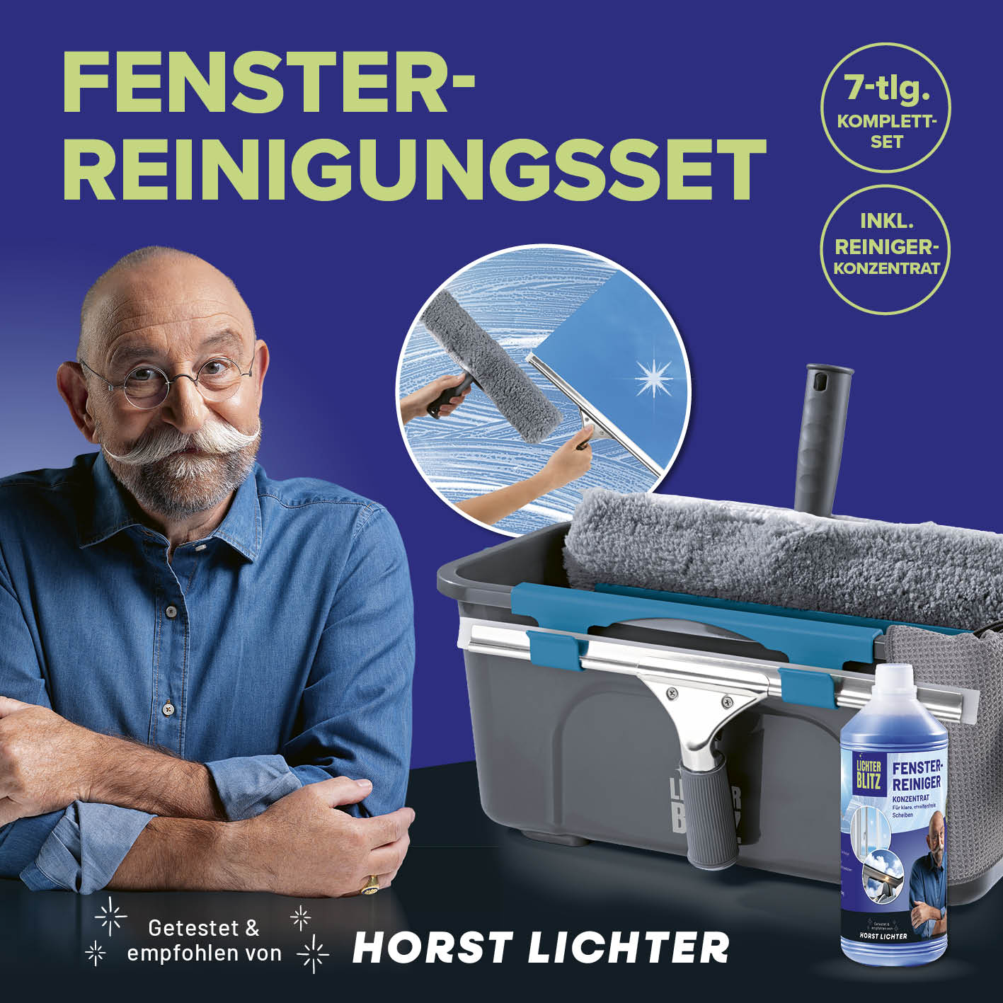 Reinigungsset Fenster 7-teilig