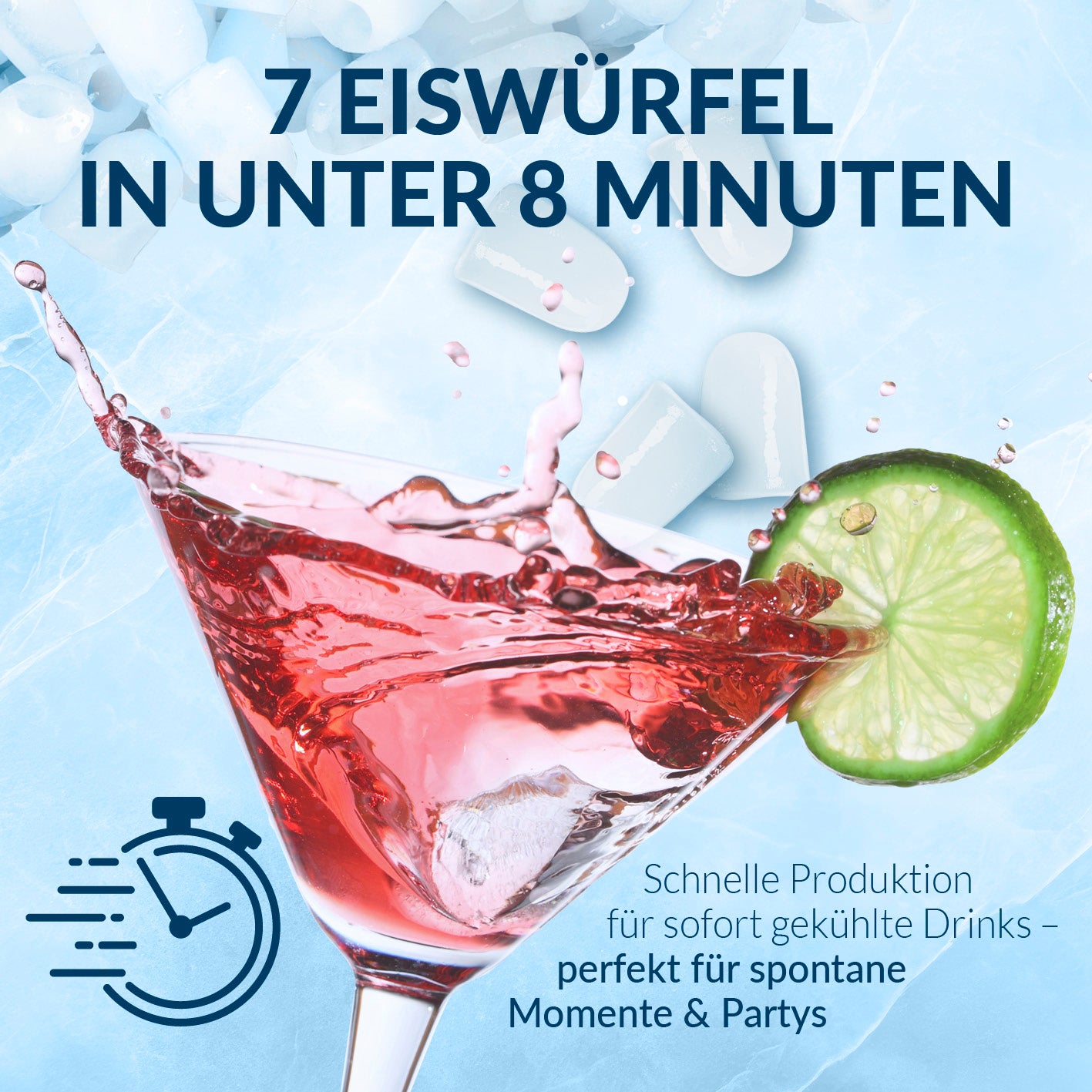 Eiswürfelmaschine - 1-l-Wassertank
