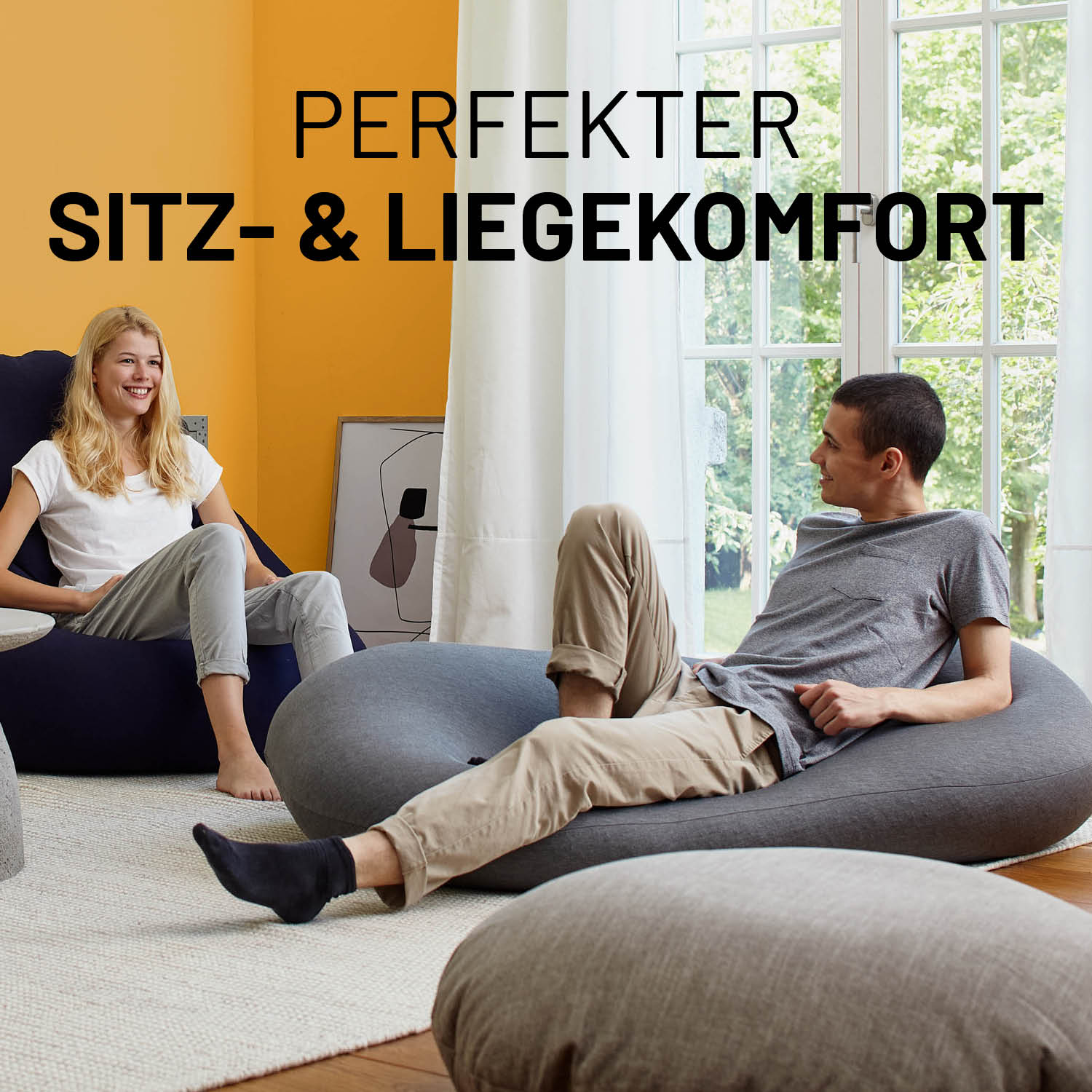 Flexi Comfort Sitzsack (380 L) - indoor - Hellgrau