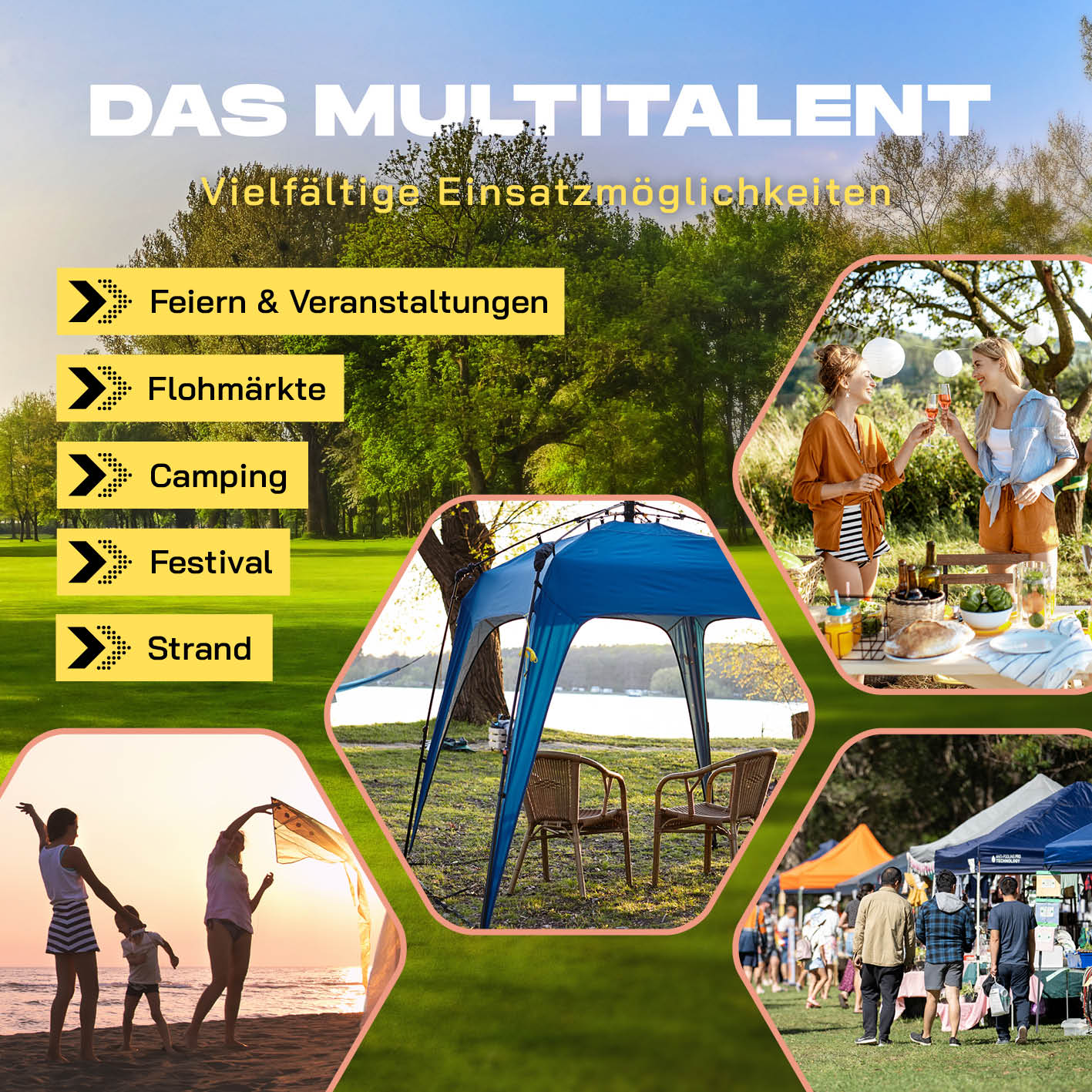 Pop up Pavillon - Grün