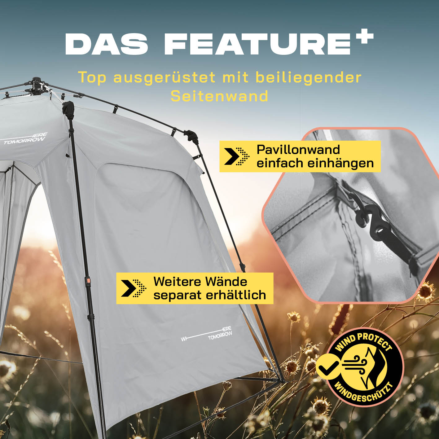 Pop up Pavillon - Hellgrau
