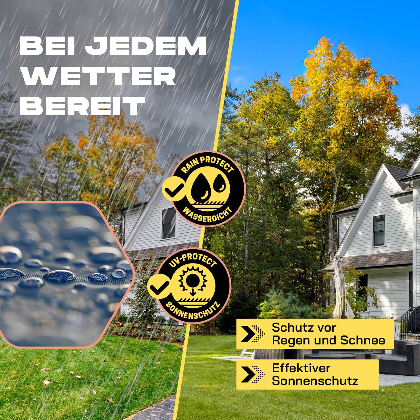 Pop Up Pavillon Gartenzelt - Seitenwand - Navy
